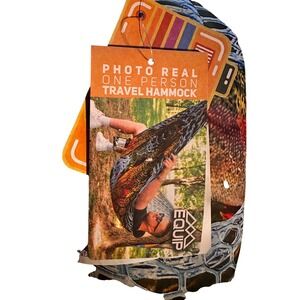 Equip Photo Real One Person Travel Hammock Alligator Print Lightweight Portable